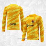 Camiseta Barcelona Portero 2023-2024 Manga Larga Amarillo