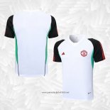 Camiseta de Entrenamiento Manchester United 2023-2024 Blanco y Negro