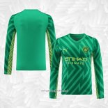 Camiseta Manchester City Portero 2023-2024 Manga Larga Verde