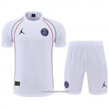 Chandal del Paris Saint-Germain Jordan 2022-2023 Manga Corta Blanco - Pantalon Corto
