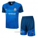 Chandal del Olympique Marsella 2023-2024 Manga Corta Azul - Pantalon Corto